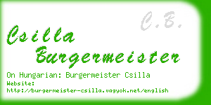 csilla burgermeister business card